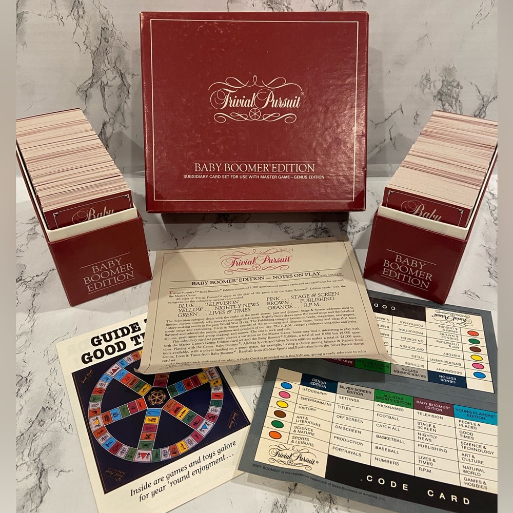 *Vintage* 1983 Trivial Pursuit-“Baby Boomer Edition”